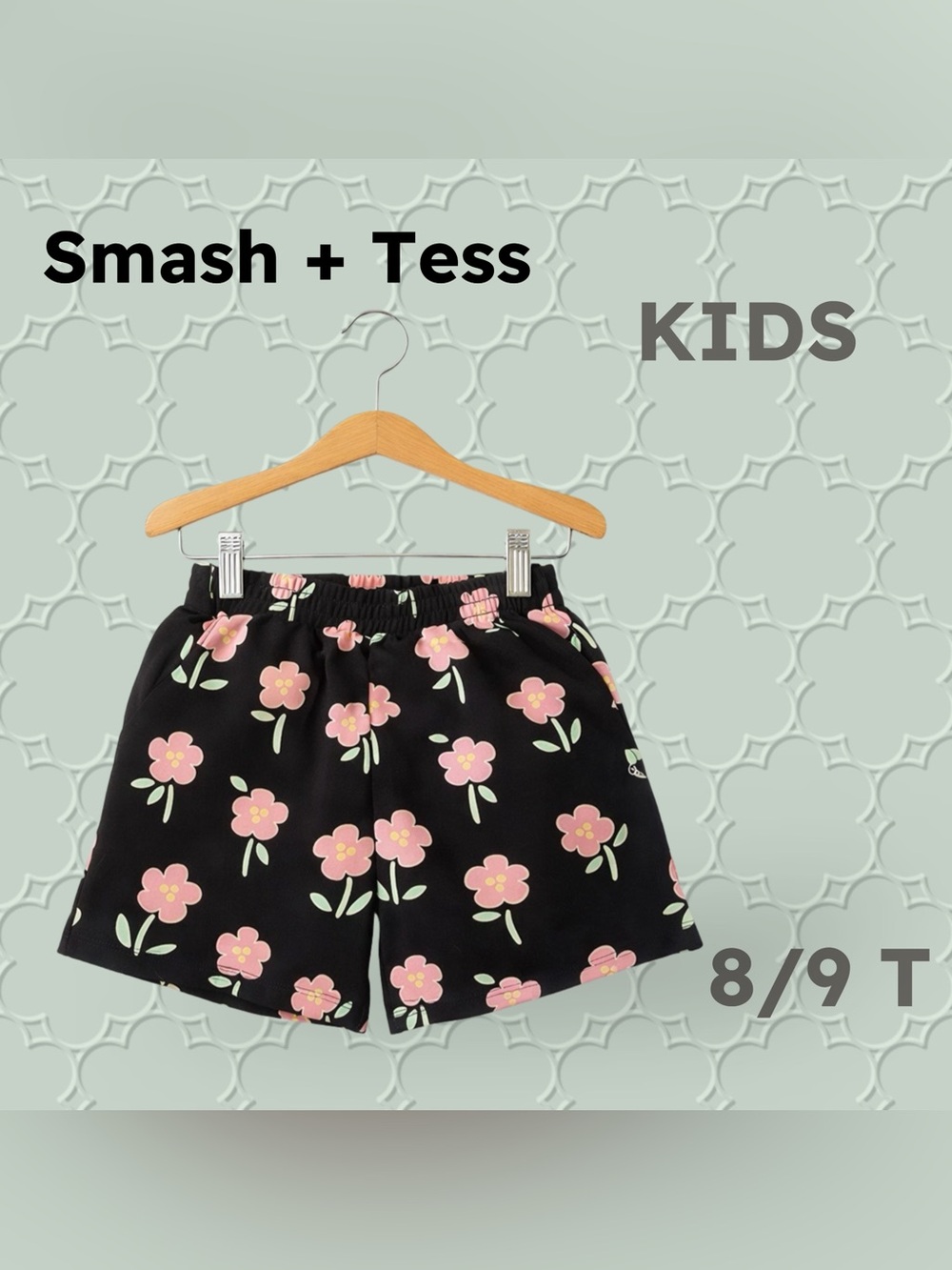 🇨🇦🆕NWT SMASH + TESS | 8/9 T | Cute Pink Floral Bloom hang out kids shorts